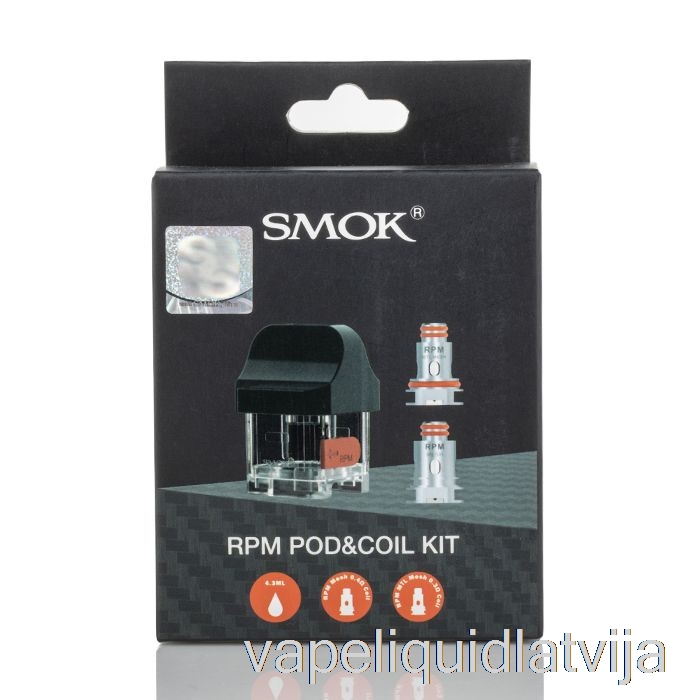 Smok Rpm40 Rezerves Podi 4,3 Ml Rpm Pod [standarta Pod + 2 Spoles] Vape šķidrums
